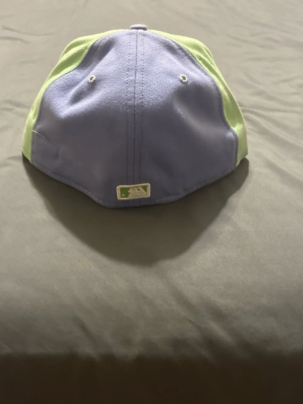 Two-Tone Baseball Cap in Lavender and Lime